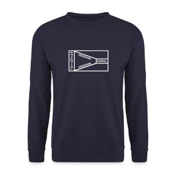 Erziehung Potential Normal Sprüche - Unisex Pullover - Navy - Vorne - Alina (178cm) & Michal (187cm)