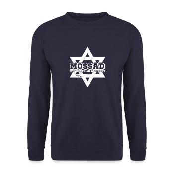 Israël Mossad Étoile de David Armée IFD Moyen-Orient - Sweat-shirt Unisexe - marine - Devant - Alina (178cm) & Michal (187cm)