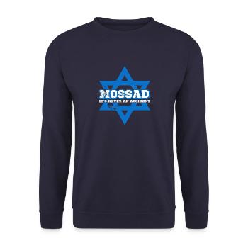 Israël Mossad Étoile de David Armée IFD Moyen-Orient - Sweat-shirt Unisexe - marine - Devant - Alina (178cm) & Michal (187cm)