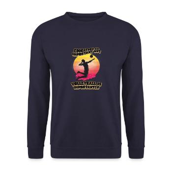 Le vollyball est plus important - Sweat-shirt Unisexe - marine - Devant - Alina (178cm) & Michal (187cm)