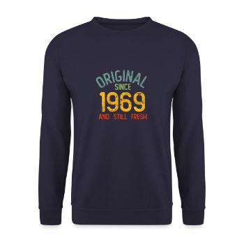 Vintage 1969 - Unisex Sweatshirt - navy - Front - Alina (178cm) & Michal (187cm)