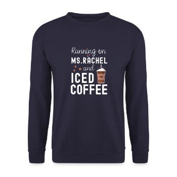 Courir sur Ms.Rachel et les amoureux accros au café glacé - Sweat-shirt Unisexe - marine - Devant - Alina (178cm) & Michal (187cm)