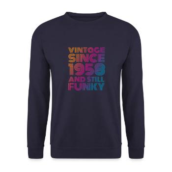 Millésime 1958 - Sweat-shirt Unisexe - marine - Devant - Alina (178cm) & Michal (187cm)
