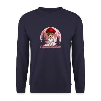 Schwarzwald Bollenhut Baden-Württemberg - Unisex Pullover - Navy - Vorne - Alina (178cm) & Michal (187cm)