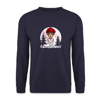 Schwarzwald Bollenhut Baden-Württemberg - Unisex Pullover - Navy - Vorne - Alina (178cm) & Michal (187cm)