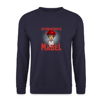 Bollenhut Schwarzwald Urlaub Schwaben - Unisex Pullover - Navy - Vorne - Alina (178cm) & Michal (187cm)