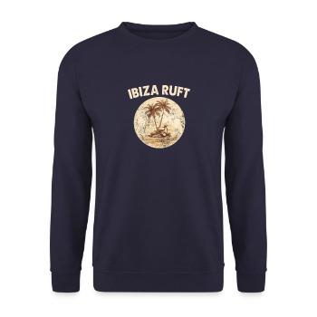 Ibiza ruft coctail Palemen - Unisex Pullover - Navy - Vorne - Alina (178cm) & Michal (187cm)