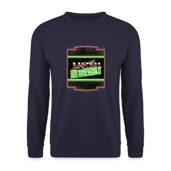 jokes geek food gift idea humor present idea gift - Unisex Pullover - Navy - Vorne - Alina (178cm) & Michal (187cm)