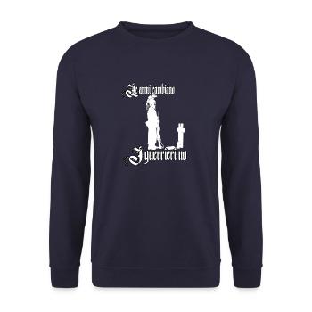 Waffen ändern sich Krieger nicht Soldaten Sparta - Unisex Pullover - Navy - Vorne - Alina (178cm) & Michal (187cm)
