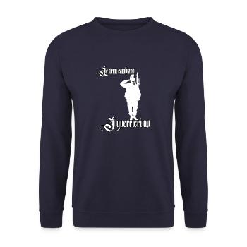 Waffen ändern sich Krieger nicht Soldaten Sparta - Unisex Pullover - Navy - Vorne - Alina (178cm) & Michal (187cm)