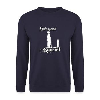Waffen ändern sich Krieger nicht Soldaten Sparta - Unisex Pullover - Navy - Vorne - Alina (178cm) & Michal (187cm)