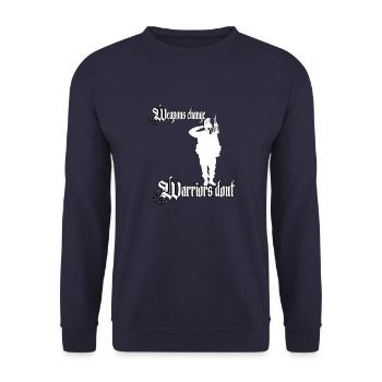 Waffen ändern sich Krieger nicht Soldaten Sparta - Unisex Pullover - Navy - Vorne - Alina (178cm) & Michal (187cm)