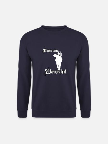 Wapenverandering, krijgers, geen soldaten, Sparta - Uniseks sweater - navy
