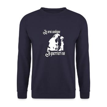 Waffen ändern sich Krieger nicht Soldaten Sparta - Unisex Pullover - Navy - Vorne - Alina (178cm) & Michal (187cm)