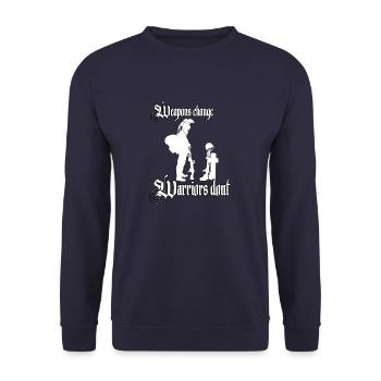 Waffen ändern sich Krieger nicht Soldaten Sparta - Unisex Pullover - Navy - Vorne - Alina (178cm) & Michal (187cm)
