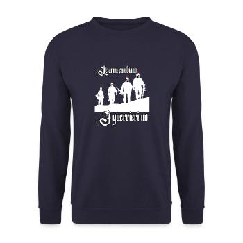 Waffen ändern sich Krieger nicht Soldaten Sparta - Unisex Pullover - Navy - Vorne - Alina (178cm) & Michal (187cm)