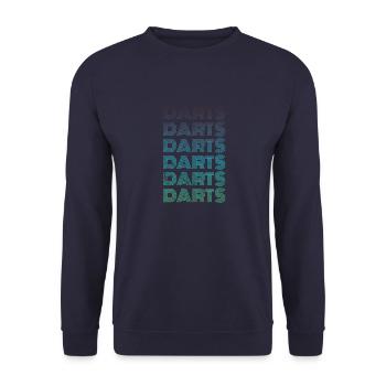 Darts Vintage - Sweat-shirt Unisexe - marine - Devant - Alina (178cm) & Michal (187cm)