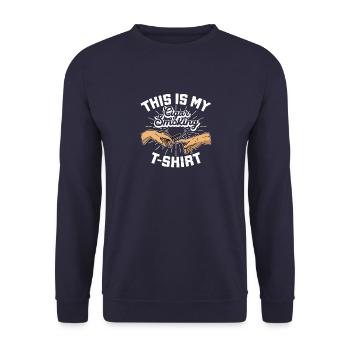Smoking Cigar Cigars Daddy Lovers Tobacco - Unisex Sweatshirt - navy - Front - Alina (178cm) & Michal (187cm)