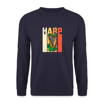 Musicien Harpiste École de musique de harpe celtique - Sweat-shirt Unisexe - marine - Devant - Alina (178cm) & Michal (187cm)