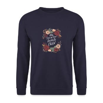 Mon gendre est mon enfant préféré fête des mères - Sweat-shirt Unisexe - marine - Devant - Alina (178cm) & Michal (187cm)