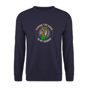 Konzert Musik Musiker Harfe Harfenist Spruch - Unisex Pullover - Navy - Vorne - Alina (178cm) & Michal (187cm)