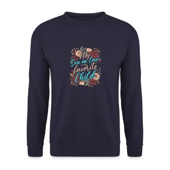 Mon gendre est mon enfant préféré pour ma mère - Sweat-shirt Unisexe - marine - Devant - Alina (178cm) & Michal (187cm)