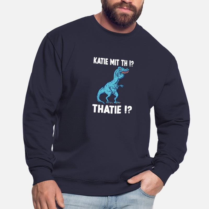 Katie oder Kathie T-Rex Überbiss Dinosaurier Meme Unisex Pullover