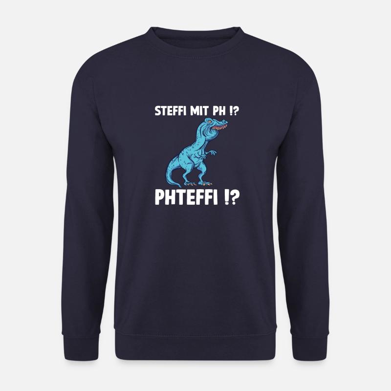 Steffi Namen Shirt lustiges Trex Meme Überbiss - Unisex Pullover - Navy