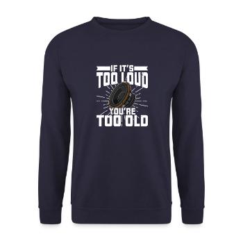Ton Techniker Sound Analog Subwoofer Musik - Unisex Pullover - Navy - Vorne - Alina (178cm) & Michal (187cm)