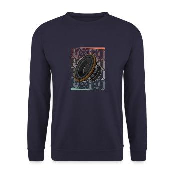 Tontechniker Subwoofer Analog Sound Spruch - Unisex Pullover - Navy - Vorne - Alina (178cm) & Michal (187cm)