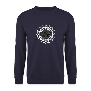 Toningenieur Subwoofer Sound Analog Musik - Unisex Pullover - Navy - Vorne - Alina (178cm) & Michal (187cm)