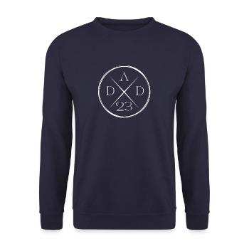 Dad '23 Best Father Ever 2023 Family - Unisex Sweatshirt - navy - Front - Alina (178cm) & Michal (187cm)