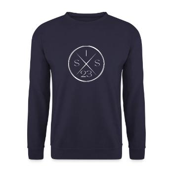 Cute Sister '23 Best Sis Ever 2023 Family Love - Unisex Pullover - Navy - Vorne - Alina (178cm) & Michal (187cm)