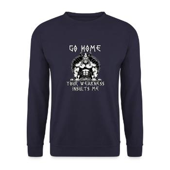 Wikinger Fan Sportler Nordmann Krieger Wikinger - Unisex Pullover - Navy - Vorne - Alina (178cm) & Michal (187cm)