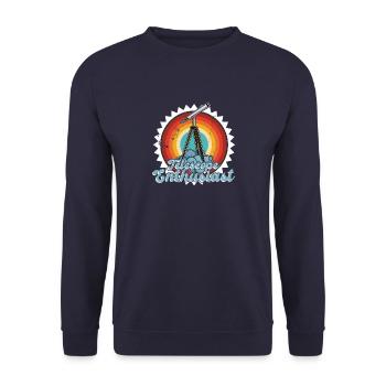 Sternenbeobachtung Teleskop Astronomen - Unisex Pullover - Navy - Vorne - Alina (178cm) & Michal (187cm)