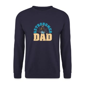 Space Astronomy Telescope Stars Hobby - Unisex Sweatshirt - navy - Front - Alina (178cm) & Michal (187cm)