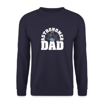 Space Astronomy Telescope Stars Hobby - Unisex Sweatshirt - navy - Front - Alina (178cm) & Michal (187cm)
