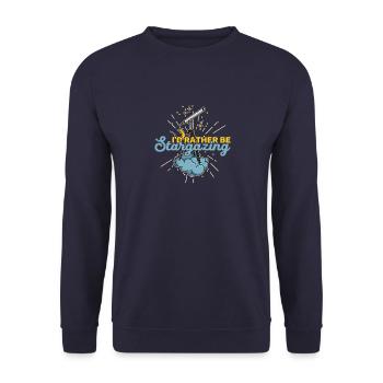 Telescope Space Astronomy Science - Unisex Sweatshirt - navy - Front - Alina (178cm) & Michal (187cm)