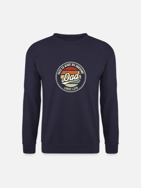 Bester Dad Vatertag Vater Papa Retro Geschenk - Unisex Pullover - Navy