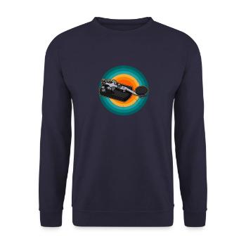 Radio Radio Mortar Morse Radio Physics - Unisex Sweatshirt - navy - Front - Alina (178cm) & Michal (187cm)