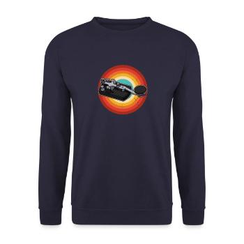 Radio Radio Mortar Morse Radio Physics - Unisex Sweatshirt - navy - Front - Alina (178cm) & Michal (187cm)