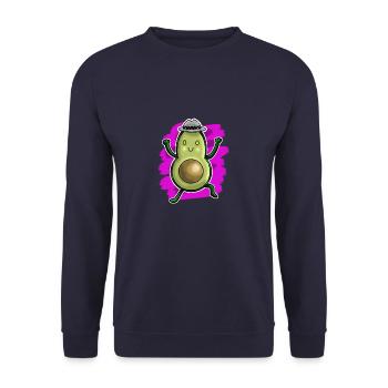 Avocado Ska SKAvocado tanzend Hut - Unisex Pullover - Navy - Vorne - Alina (178cm) & Michal (187cm)