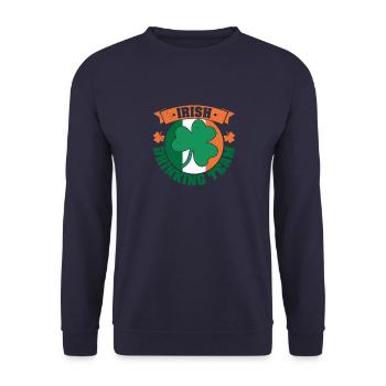 Origine irlandaise Drapeau de l'Irlande Trèfle vert - Sweat-shirt Unisexe - marine - Devant - Alina (178cm) & Michal (187cm)