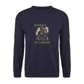 Ritterturnier Motiv Turnei Tjost Krieger Buhurt - Unisex Pullover - Navy - Vorne - Alina (178cm) & Michal (187cm)
