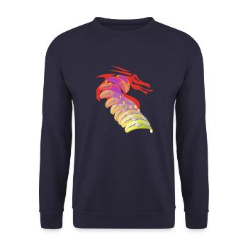 Paramoteur Dragon - Sweat-shirt Unisexe - marine - Devant - Alina (178cm) & Michal (187cm)