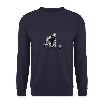 Viking Sports Fan Bodybuilding Fitness Viking - Unisex Sweatshirt - navy - Front - Alina (178cm) & Michal (187cm)