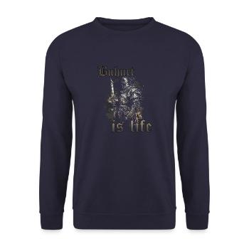 Bouhourt Knight Competition Buhurt Tournament Warrior - Unisex Sweatshirt - navy - Front - Alina (178cm) & Michal (187cm)
