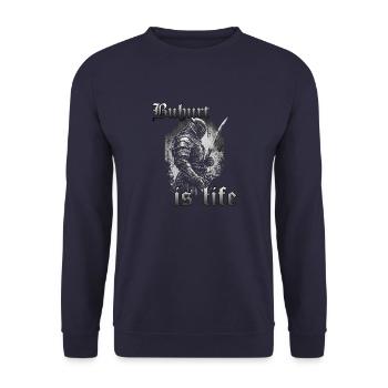 Dunkler Buhurt Ritter Wettkampf Turnier Krieger - Unisex Pullover - Navy - Vorne - Alina (178cm) & Michal (187cm)