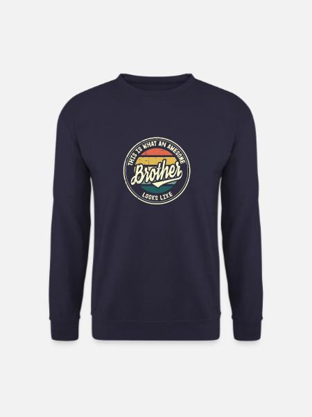Bester Bruder Retro Bruderherz Bro Geschenk - Unisex Pullover - Navy