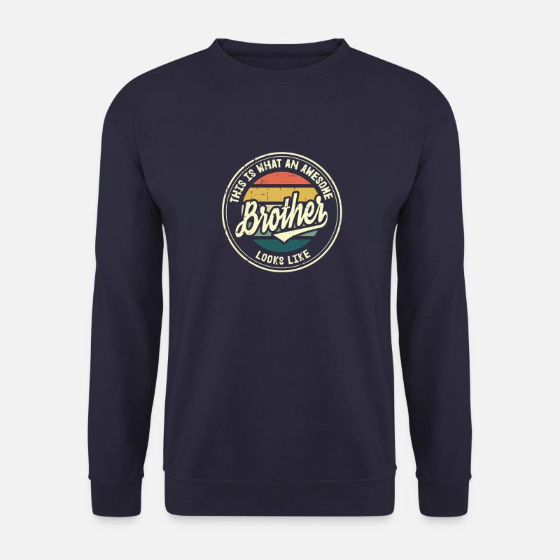 Bester Bruder Retro Bruderherz Bro Geschenk - Unisex Pullover - Navy